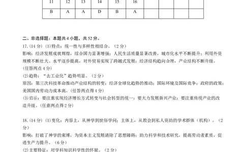 黄金卷07（广东专用）（参考答案）_07高考历史_2024年新高考资料_4.2024高考模拟预测试卷_赢在高考&middot;黄金8卷备战2024年高考历史模拟卷（广东专用）31245718