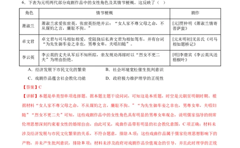 黄金卷01（解析版）_07高考历史_2024年新高考资料_4.2024高考模拟预测试卷_黄金卷01（16+4模式）-赢在高考&middot;黄金8卷备战2024年高考历史模拟卷（新七省专用）