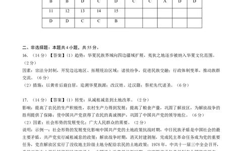 黄金卷08（湖北专用）（参考答案）_07高考历史_2024年新高考资料_4.2024高考模拟预测试卷_赢在高考&middot;黄金8卷备战2024年高考历史模拟卷（湖北专用）31282718