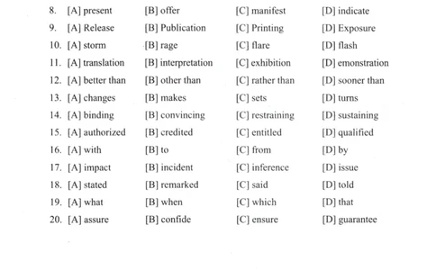 2001年真题及答案速查_考研英语真题（英一＋英二）_考研英语真题_考研英语一历年真题_❤️6.黄皮-英语一解析_真题及答案速查（2001-2025）