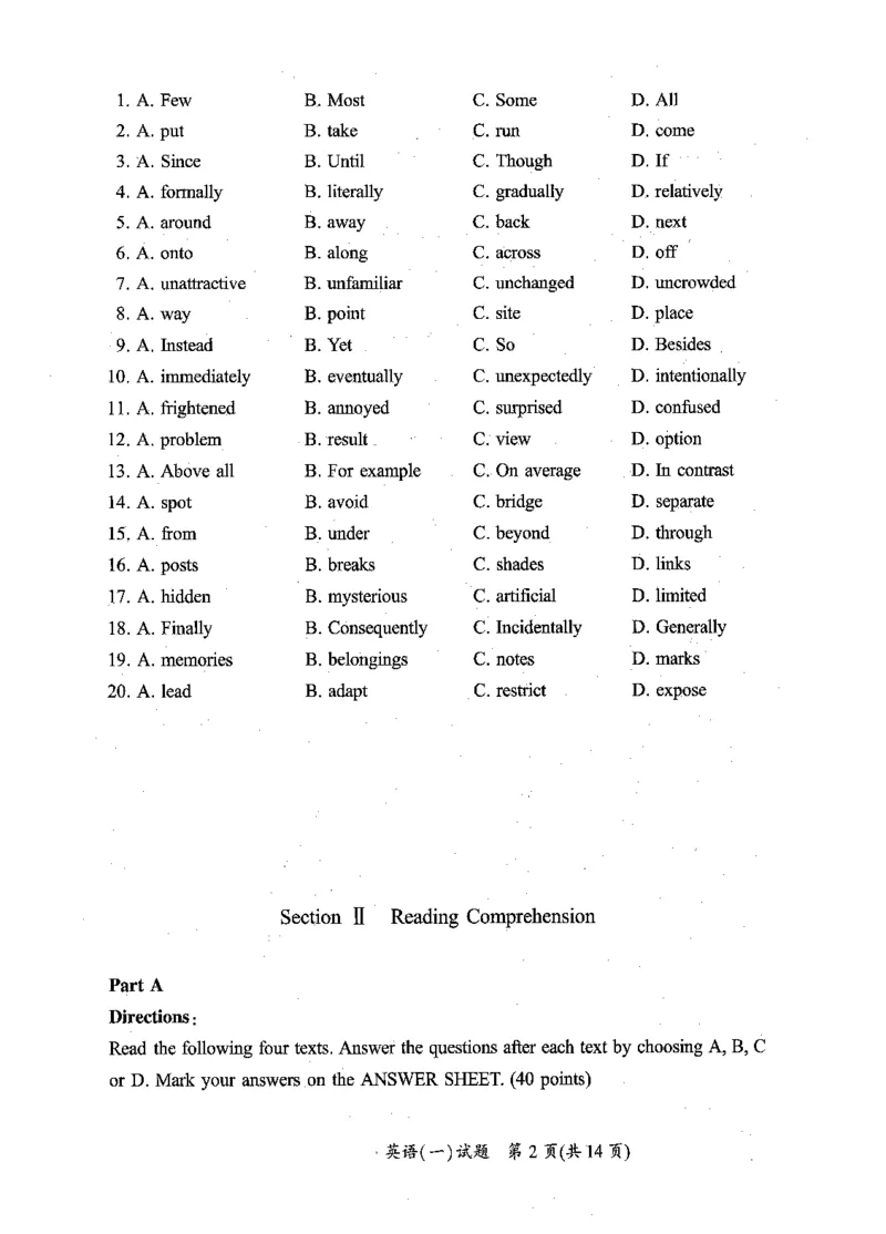 2010-2025英语一真题一键打印版已设计好排版，直接双面打印即可_考研英语真题（英一＋英二）_考研英语真题_考研英语一历年真题_❤️2.英语一2010-2026真题及解析