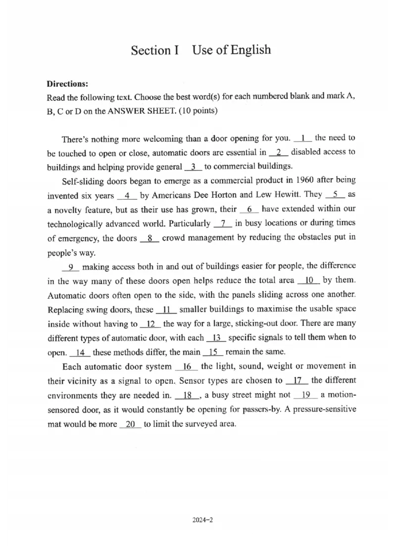 2010-2025英语一真题一键打印版已设计好排版，直接双面打印即可_考研英语真题（英一＋英二）_考研英语真题_考研英语一历年真题_❤️2.英语一2010-2026真题及解析