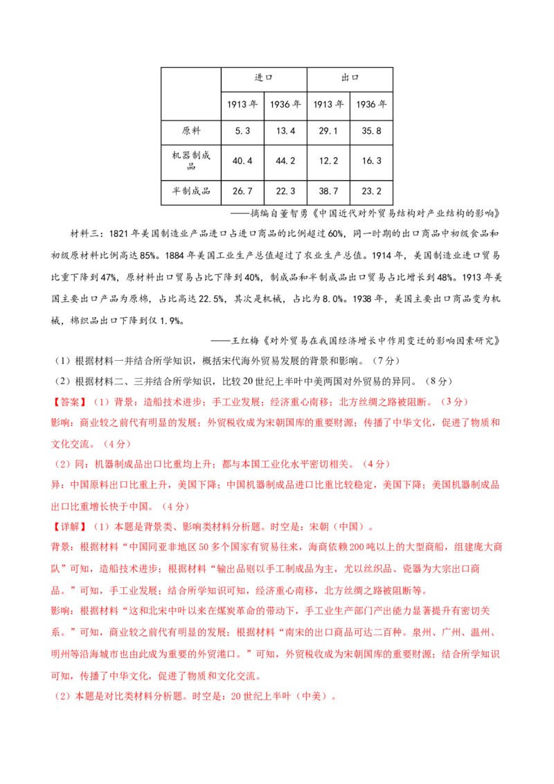 黄金卷05（湖北专用）（全解全析）_07高考历史_2024年新高考资料_4.2024高考模拟预测试卷_赢在高考&middot;黄金8卷备战2024年高考历史模拟卷（湖北专用）31282718