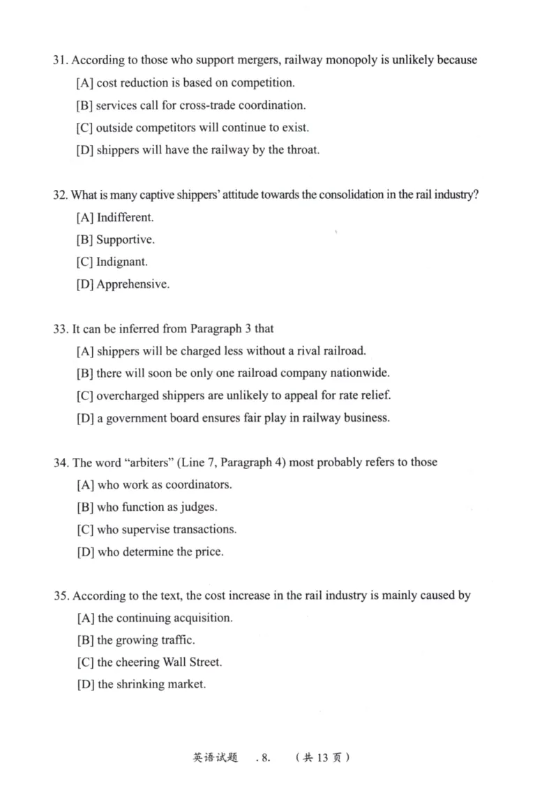2003年真题及答案速查_考研英语真题（英一＋英二）_考研英语真题_考研英语一历年真题_❤️6.黄皮-英语一解析_真题及答案速查（2001-2025）