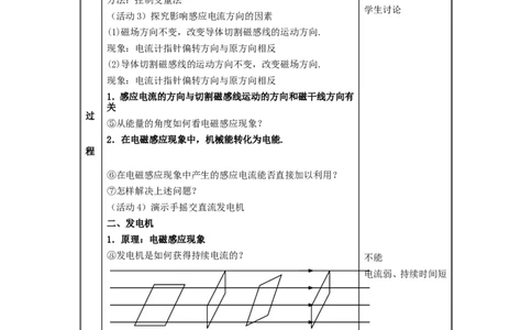 苏科初中物理九下《16.5电磁感应发电机》word教案(2)_9下-初中物理苏科版(4)_9下-初中物理苏科版（旧版）赠送_02教案