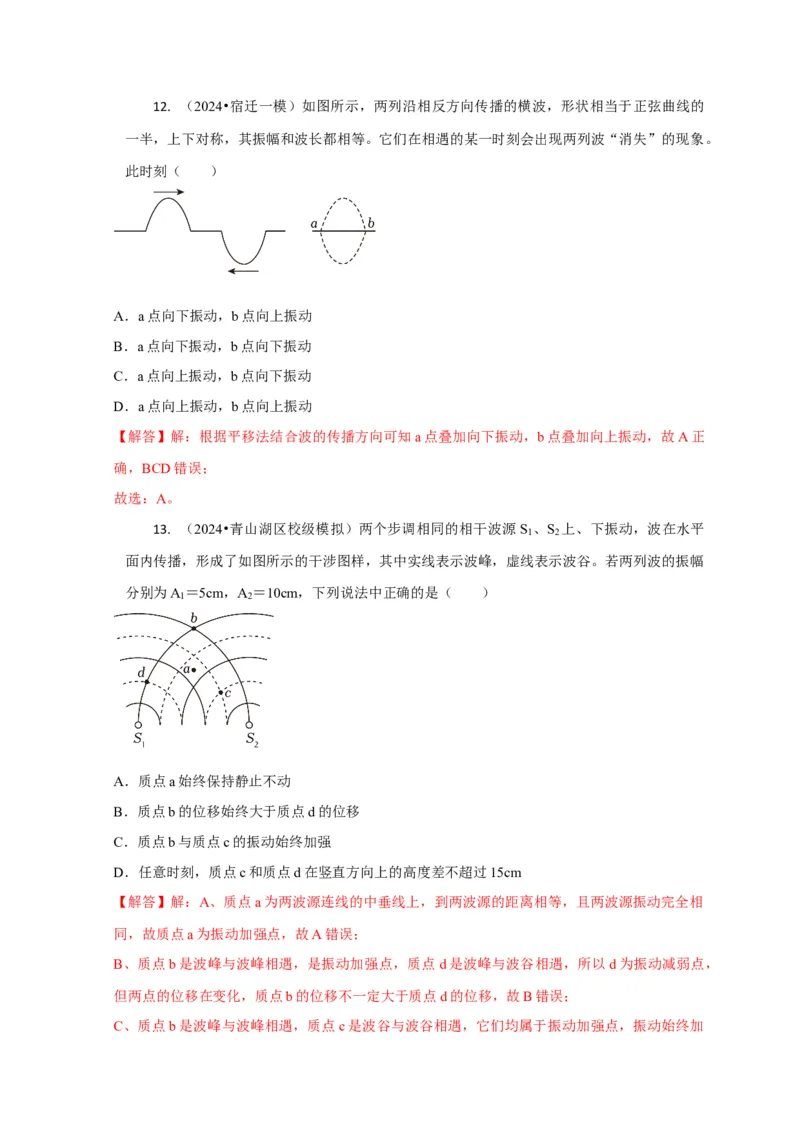 选择9机械振动机械波（解析版）_2025年新高考资料_二轮复习_模型与方法2025届高考物理二轮复习热点题型归类340322924