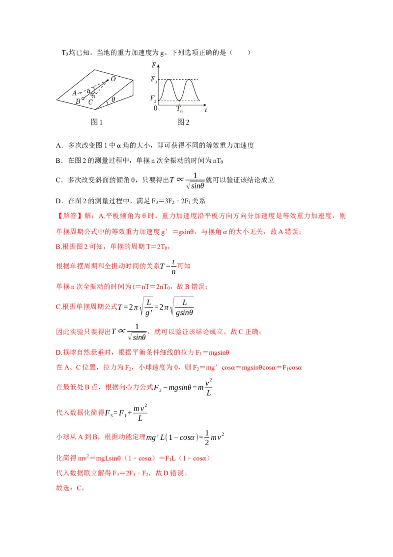 选择9机械振动机械波（解析版）_2025年新高考资料_二轮复习_模型与方法2025届高考物理二轮复习热点题型归类340322924