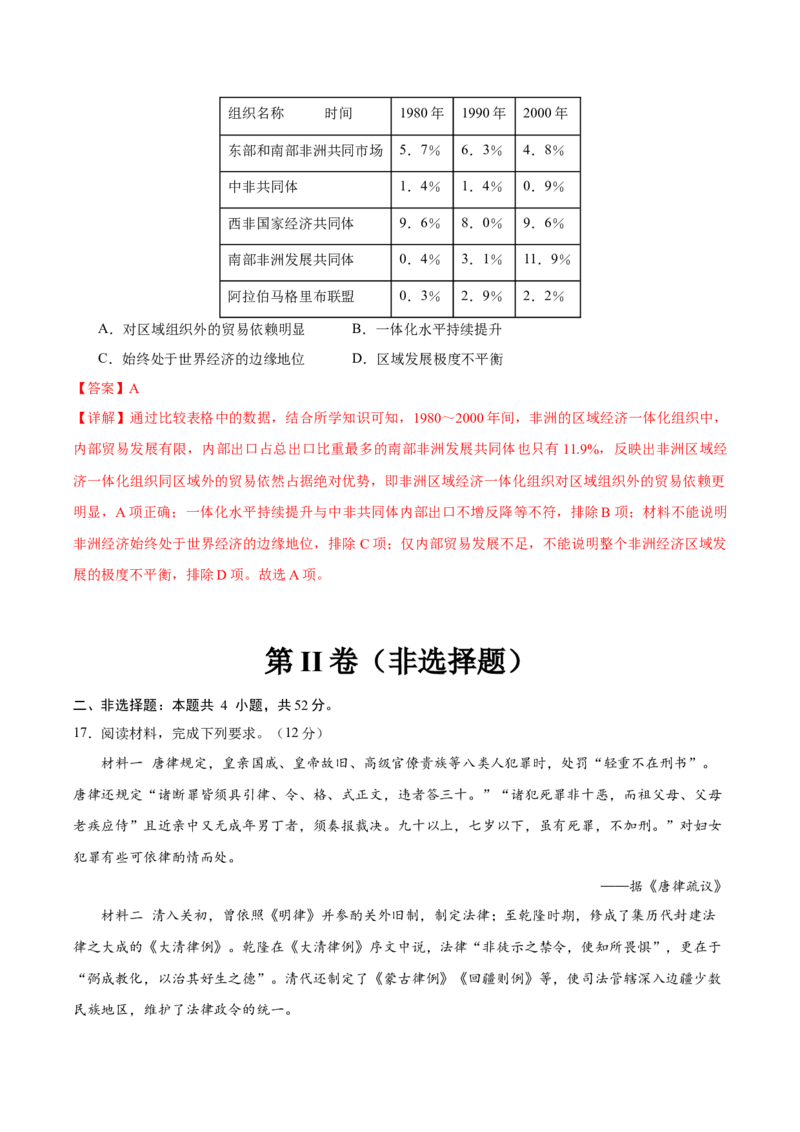 黄金卷01（辽宁专用）（全解全析）_07高考历史_2024年新高考资料_4.2024高考模拟预测试卷_赢在高考&middot;黄金8卷备战2024年高考历史模拟卷（辽宁专用）31245738
