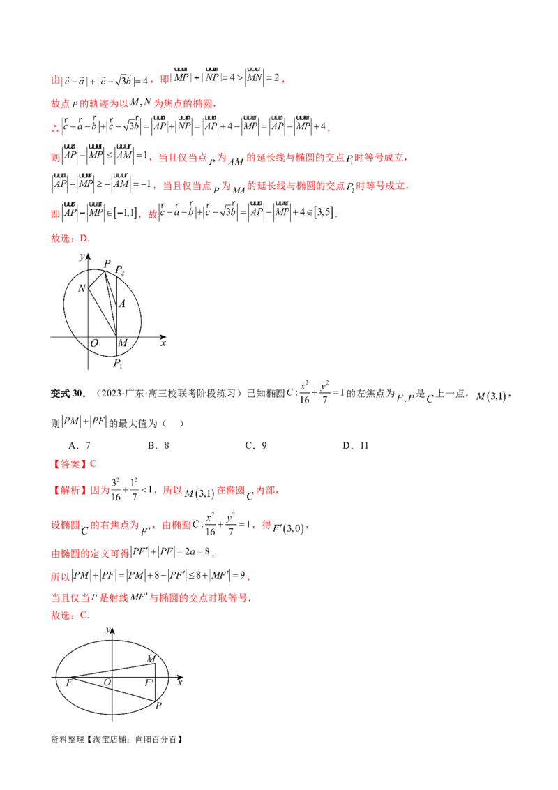 第05讲椭圆及其性质（八大题型）（讲义）（解析版）_新高考复习资料_2024年新高考资料_一轮复习资料_完2024年高考数学一轮复习讲练测(课件+讲义+练习)（新高考）