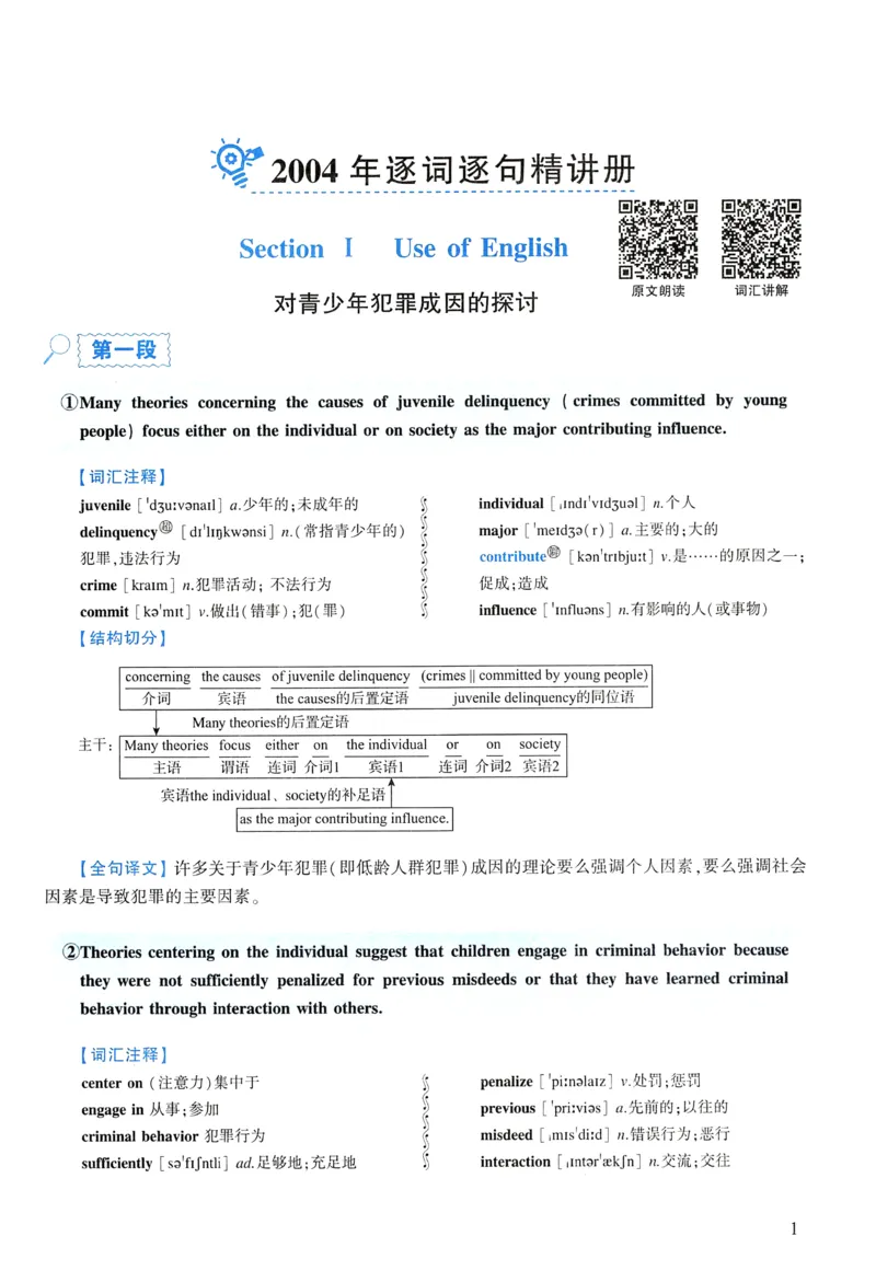 2004年逐词逐句精讲册_考研英语真题（英一＋英二）_考研英语真题_考研英语一历年真题_❤️4.逐词逐句精讲册英语一（2004-2025）
