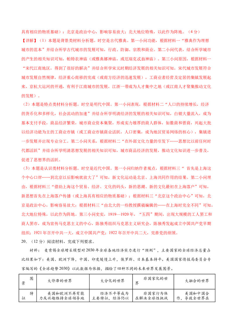 黄金卷03（解析版）_07高考历史_2024年新高考资料_4.2024高考模拟预测试卷_赢在高考&middot;黄金8卷备战2024年高考历史模拟卷（福建专用）31260078