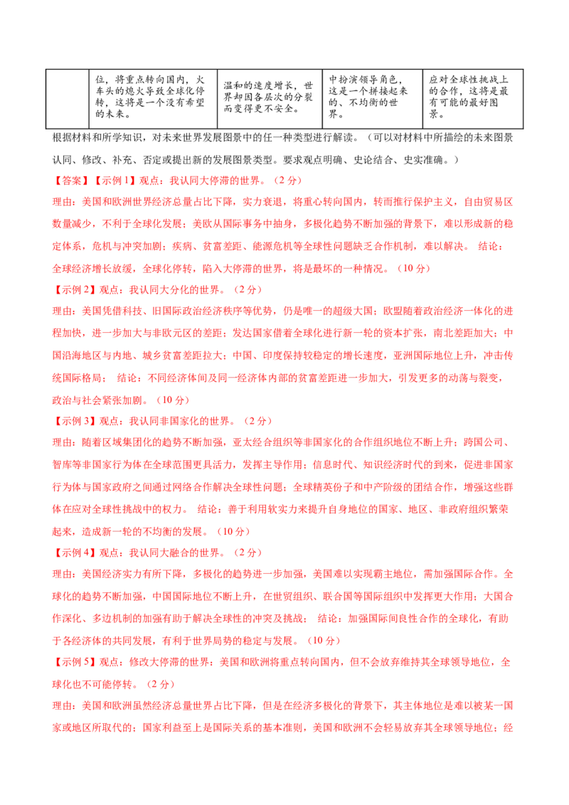 黄金卷03（解析版）_07高考历史_2024年新高考资料_4.2024高考模拟预测试卷_赢在高考&middot;黄金8卷备战2024年高考历史模拟卷（福建专用）31260078