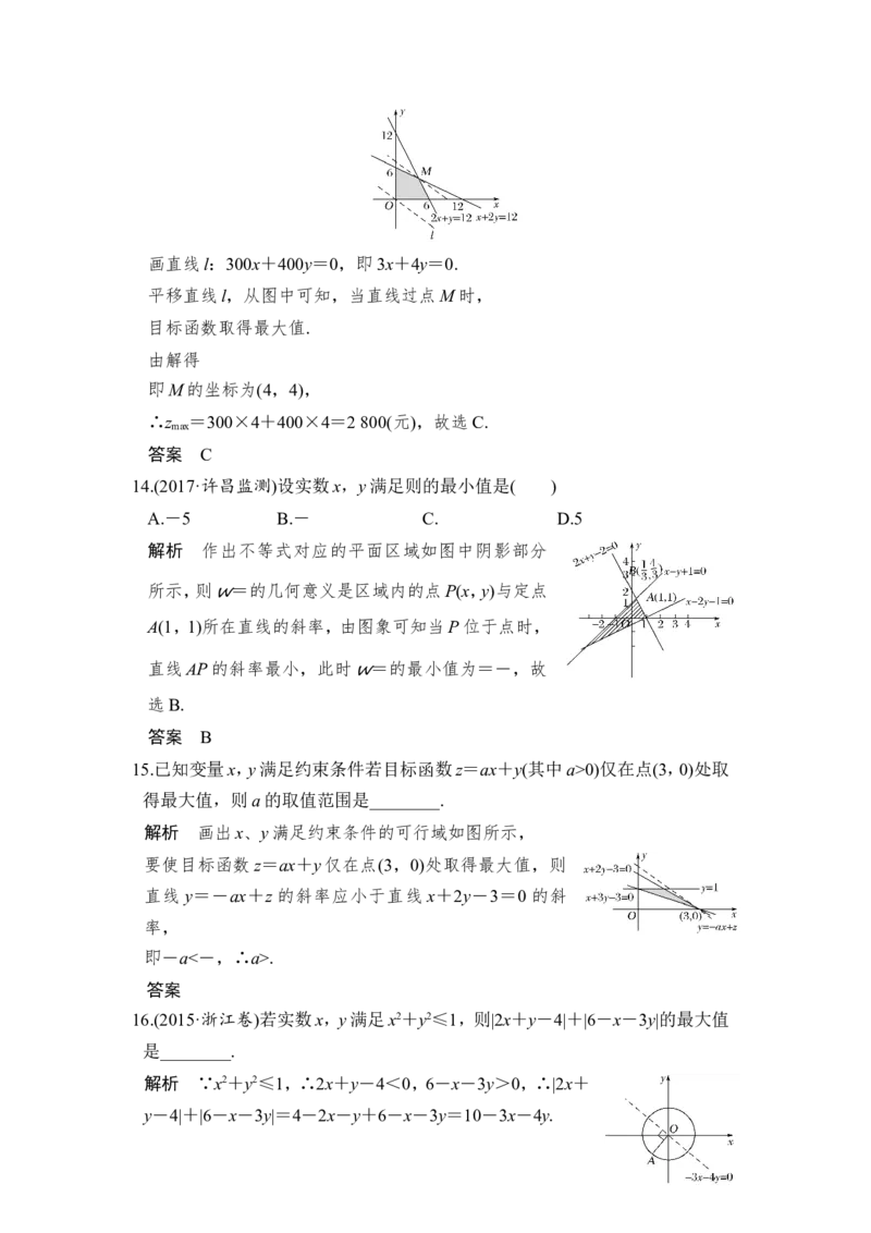 第2讲　二元一次不等式(组)与简单的线性规划问题_新高考复习资料_2022年新高考资料_2022年一轮复习各版本_1.新高考2022年高考数学一轮复习_2022届高考数学一轮复习讲义（新高考版）