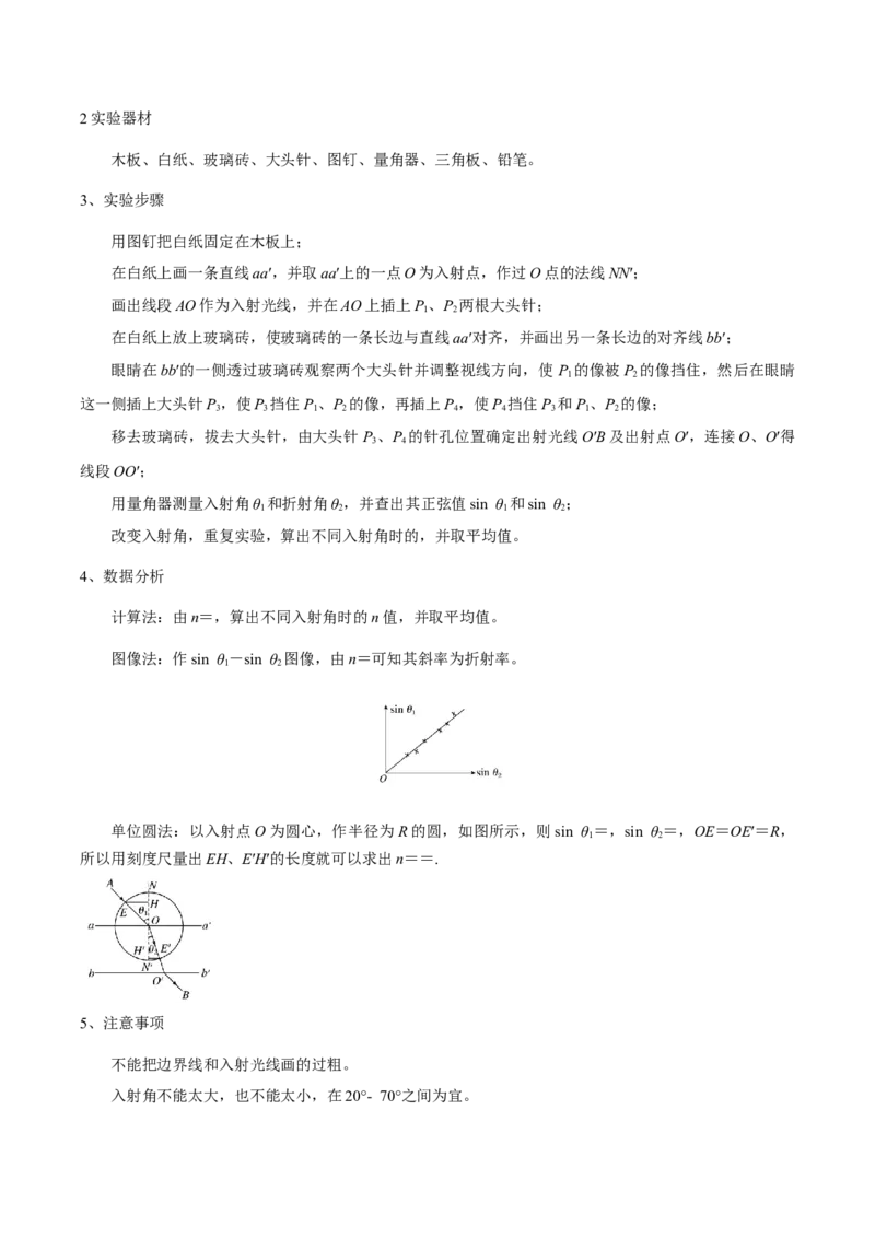 模板16热学和光学实验（四大题型）（解析版）_2025年新高考资料_二轮复习_2025年高考物理答题技巧与模板构建339420717