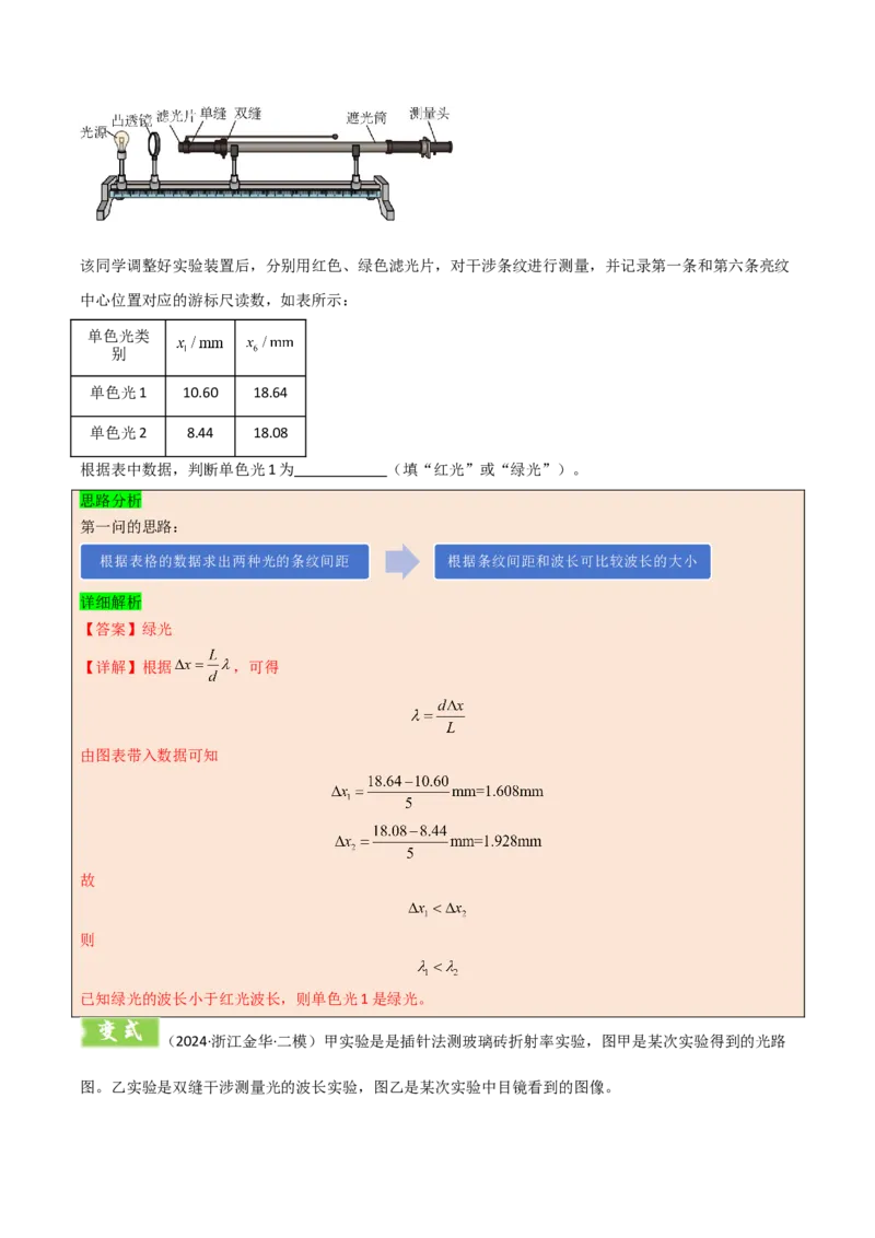 模板16热学和光学实验（四大题型）（解析版）_2025年新高考资料_二轮复习_2025年高考物理答题技巧与模板构建339420717