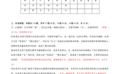 黄金卷06（湖南专用）（参考答案）_07高考历史_2024年新高考资料_4.2024高考模拟预测试卷_赢在高考&middot;黄金8卷备战2024年高考历史模拟卷（湖南专用）31259448