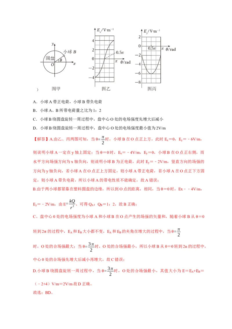 选择5静电场高频问题（解析版）_2025年新高考资料_二轮复习_模型与方法2025届高考物理二轮复习热点题型归类340322924