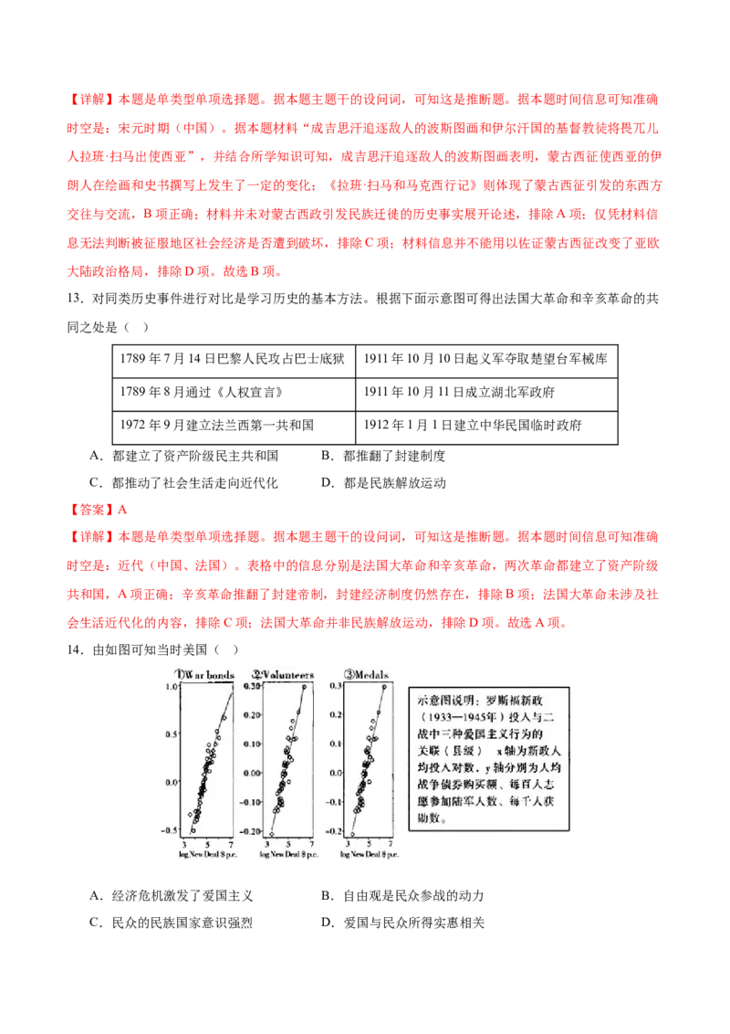 黄金卷08（全解全析）_07高考历史_2024年新高考资料_4.2024高考模拟预测试卷_赢在高考&middot;黄金8卷备战2024年高考历史模拟卷（福建专用）31260078