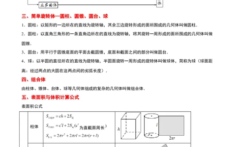 第31讲基本立体图形及几何体的表面积与体积（精讲）一轮复习讲义2024年高考数学高频考点题型归纳与方法总结（新高考通用）原卷版_新高考复习资料_2024年新高考资料_一轮复习资料