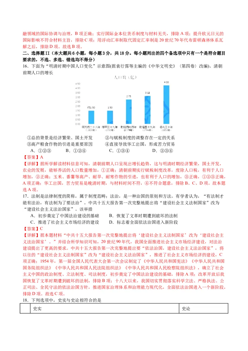 黄金卷05（浙江专用）（全解全析）_07高考历史_2024年新高考资料_4.2024高考模拟预测试卷_赢在高考&middot;黄金8卷备战2024年高考历史模拟卷（浙江专用）31278328