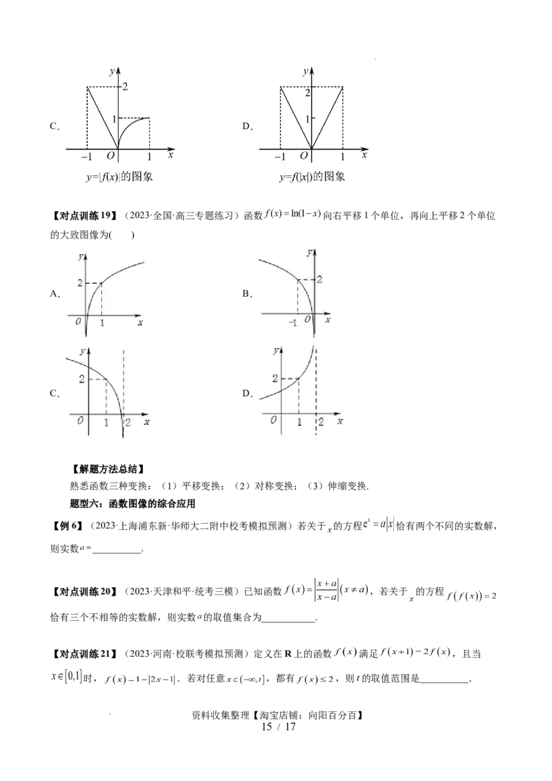 第06讲函数的图象（六大题型）（讲义）（原卷版）_新高考复习资料_2024年新高考资料_一轮复习资料_完2024年高考数学一轮复习讲练测(课件+讲义+练习)（新高考）
