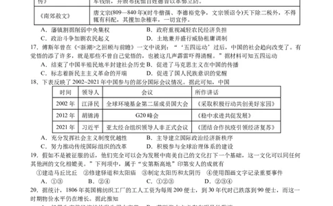黄金卷06（浙江专用）（考试版）_07高考历史_2024年新高考资料_4.2024高考模拟预测试卷_赢在高考&middot;黄金8卷备战2024年高考历史模拟卷（浙江专用）31278328