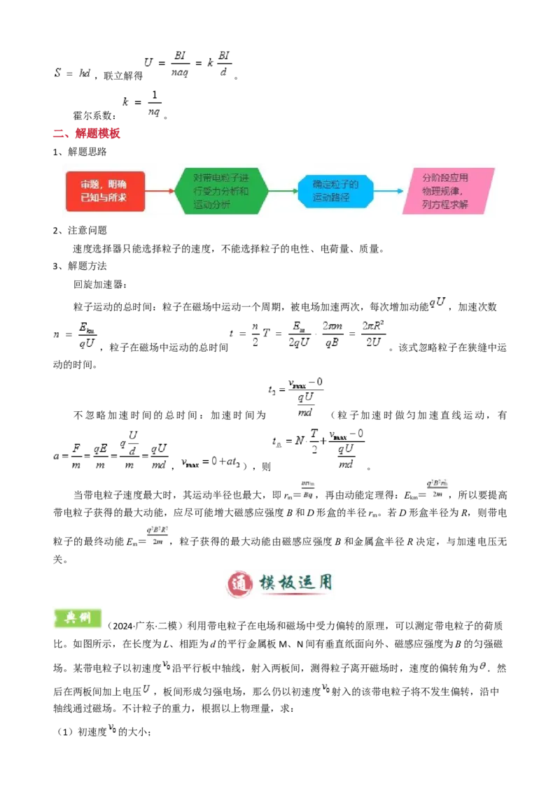 模板11-2磁场（四大题型）（原卷版）_2025年新高考资料_二轮复习_2025年高考物理答题技巧与模板构建339420717