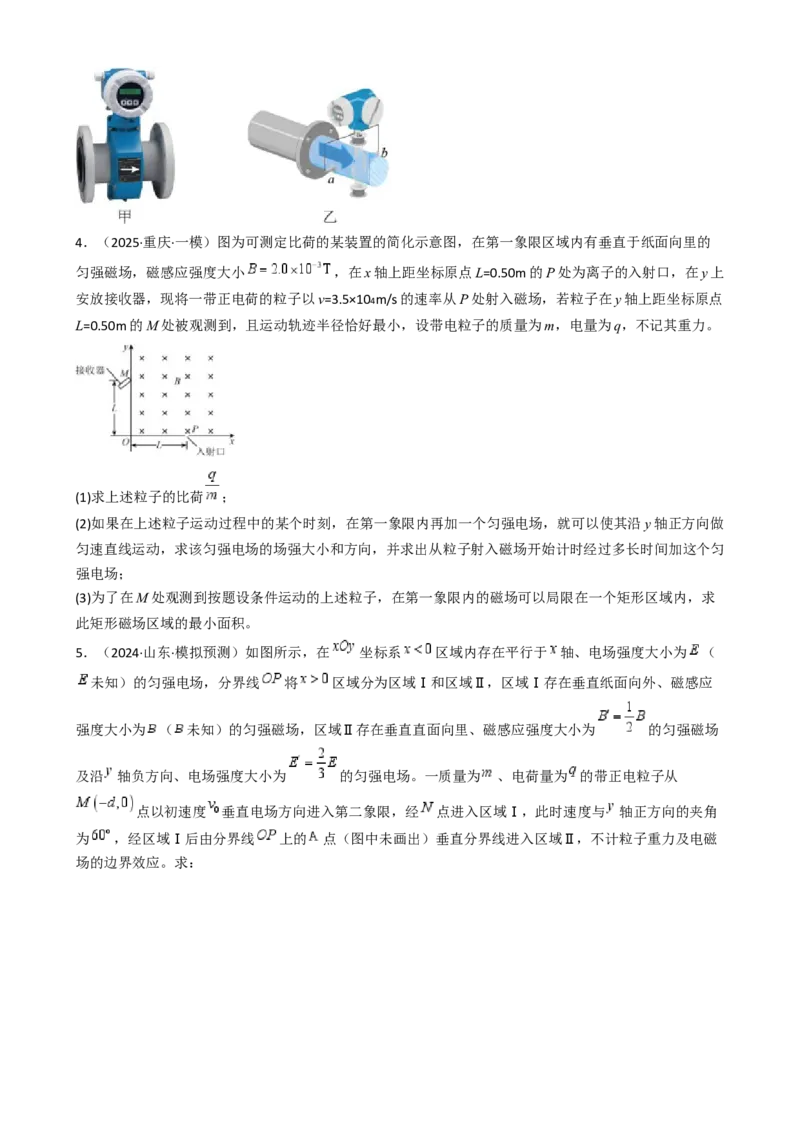 模板11-2磁场（四大题型）（原卷版）_2025年新高考资料_二轮复习_2025年高考物理答题技巧与模板构建339420717