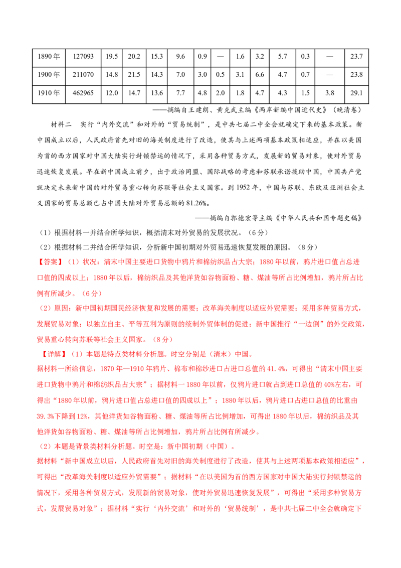 黄金卷02（湖北专用）（全解全析）_07高考历史_2024年新高考资料_4.2024高考模拟预测试卷_赢在高考&middot;黄金8卷备战2024年高考历史模拟卷（湖北专用）31282718