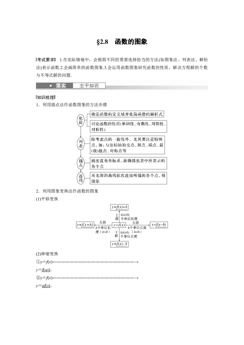 第2章&sect;2.8　函数的图象_新高考复习资料_2023年新高考资料_一轮复习_2023新高考大一轮复习讲义+课件_2023年高考数学一轮复习讲义（新高考）