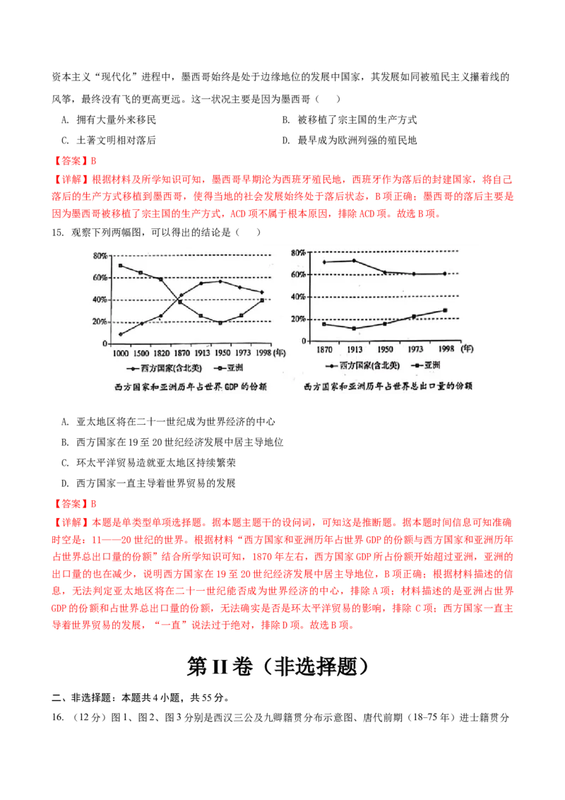 黄金卷08（山东专用）（全解全析）_07高考历史_2024年新高考资料_4.2024高考模拟预测试卷_赢在高考&middot;黄金8卷备战2024年高考历史模拟卷（山东专用）31282698