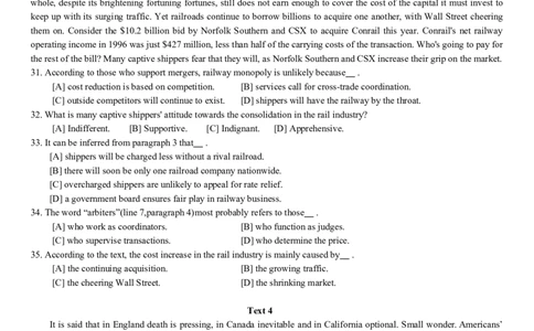 2003年历年考研英语真题_考研英语真题（英一＋英二）_考研英语真题_考研英语一历年真题_❤️1.英语一1980-2009真题及解析_1998-2009考研英语真题（word)