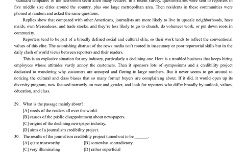 2001年历年考研英语真题_考研英语真题（英一＋英二）_考研英语真题_考研英语一历年真题_❤️1.英语一1980-2009真题及解析_1998-2009考研英语真题（word)