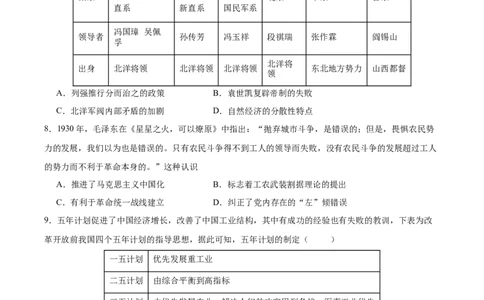 黄金卷08（湖南专用）（原卷版）_07高考历史_2024年新高考资料_4.2024高考模拟预测试卷_赢在高考&middot;黄金8卷备战2024年高考历史模拟卷（湖南专用）31259448