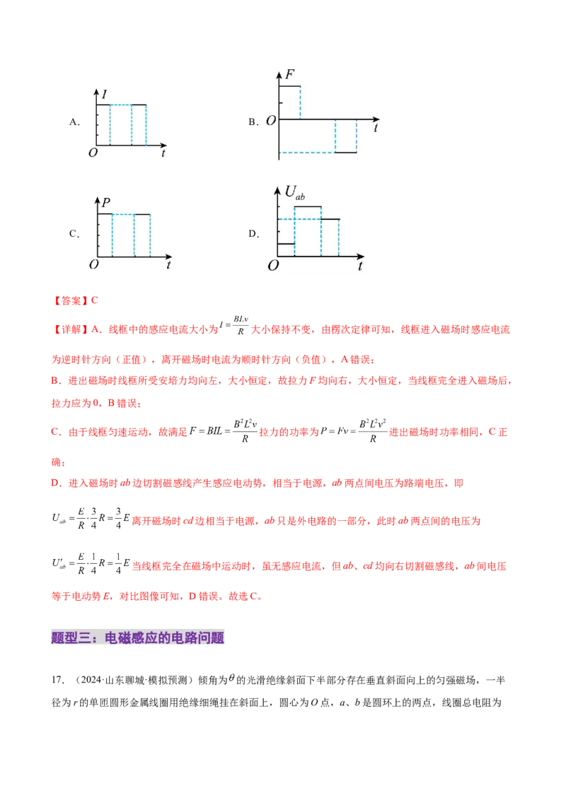 专题13电磁感应（练习）（解析版）_2025年新高考资料_二轮复习_上好课2025年高考物理二轮复习讲练测（新高考通用）3381829