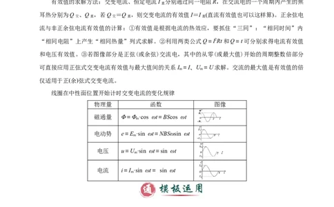 模板13交变电流（两大题型）（解析版）_2025年新高考资料_二轮复习_2025年高考物理答题技巧与模板构建339420717