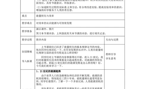 苏科初中物理九下《18.5能源与可持续发展》word教案(2)_9下-初中物理苏科版(4)_9下-初中物理苏科版（旧版）赠送_02教案