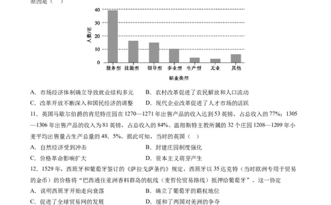 黄金卷08（河北专用）（考试版）_07高考历史_2024年新高考资料_4.2024高考模拟预测试卷_赢在高考&middot;黄金8卷备战2024年高考历史模拟卷（河北专用）31272518