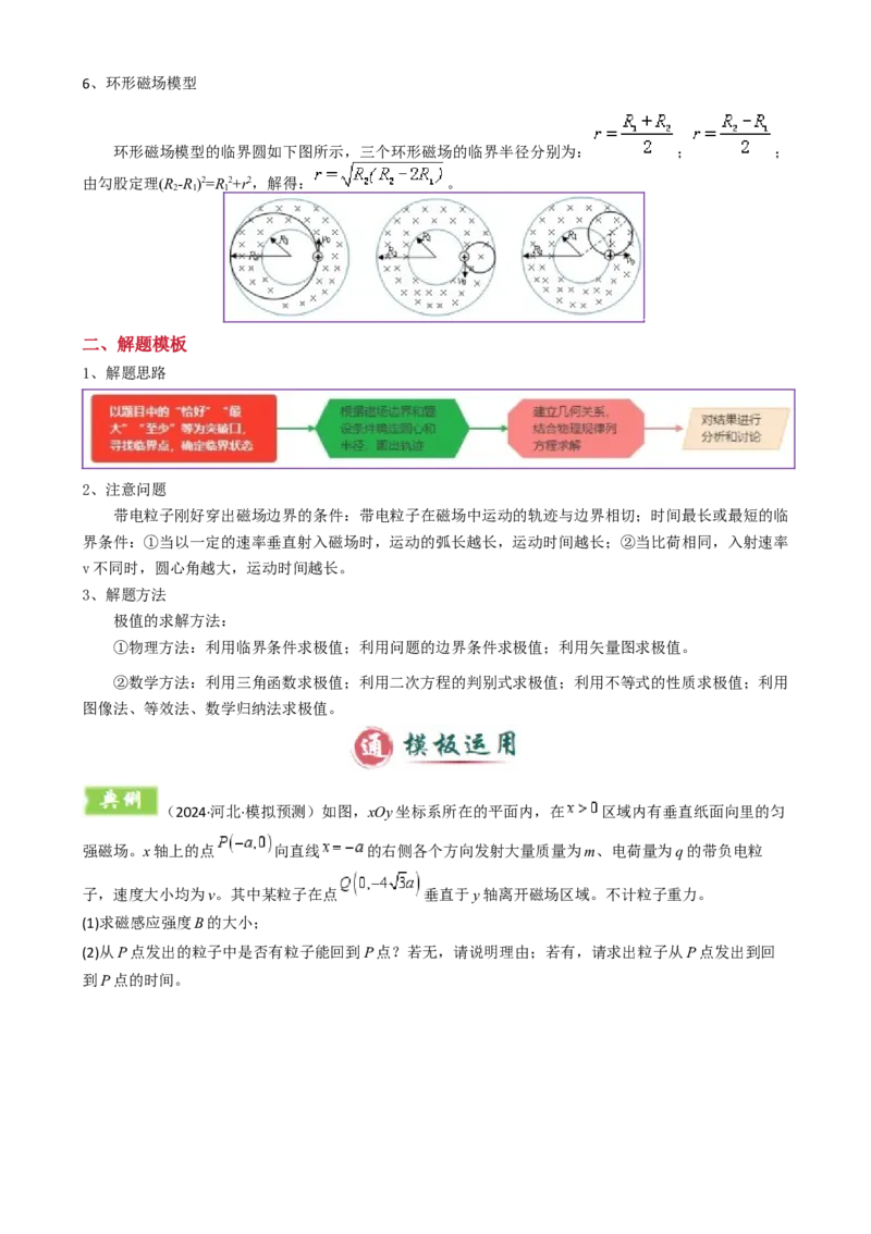 模板11-1磁场（四大题型）（原卷版）_2025年新高考资料_二轮复习_2025年高考物理答题技巧与模板构建339420717