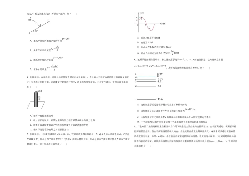 信息必刷卷01（原卷版A3）_2025年新高考资料_2025考前信息卷_2025年高考物理考前信息必刷卷（云南专用）34449645_信息必刷卷01（云南专用）-2025年高考物理考前信息必刷卷