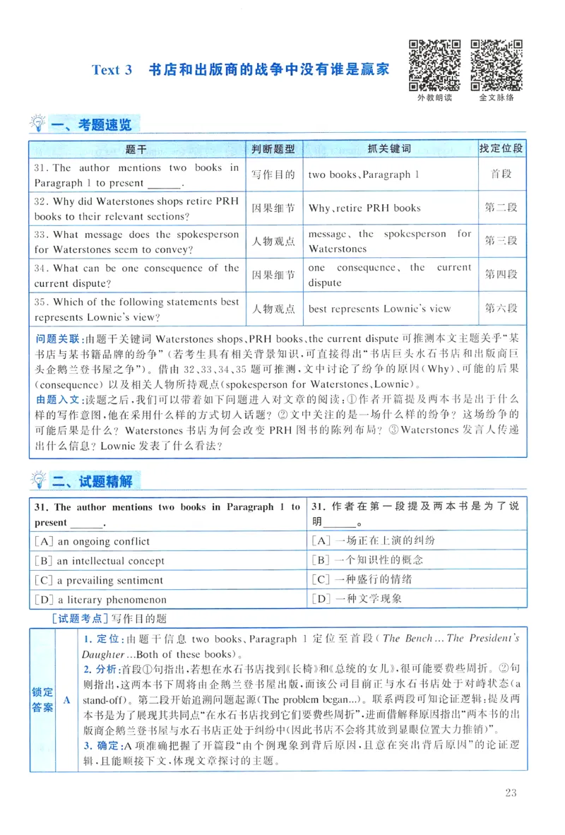 2023年真题解析及复习思路_考研英语真题（英一＋英二）_考研英语真题_考研英语一历年真题_❤️6.黄皮-英语一解析_真题解析及复习思路（2001-2025）