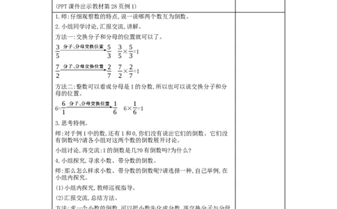 第3单元　分数除法_小学数学人教版6年级上册_2课时简案