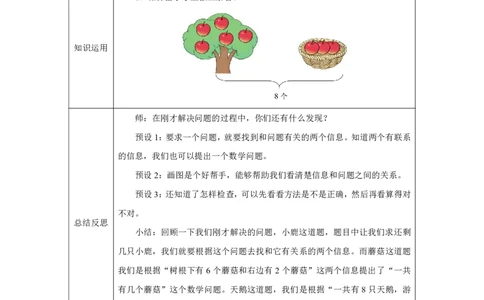 用加、减法解决问题_教学设计_小学数学人教版单独教案（1-6上下册）_《智慧教育教案》1-6上下册（25秋）_1-6上册_1年级上册（教案）2024秋新教材_第2单元