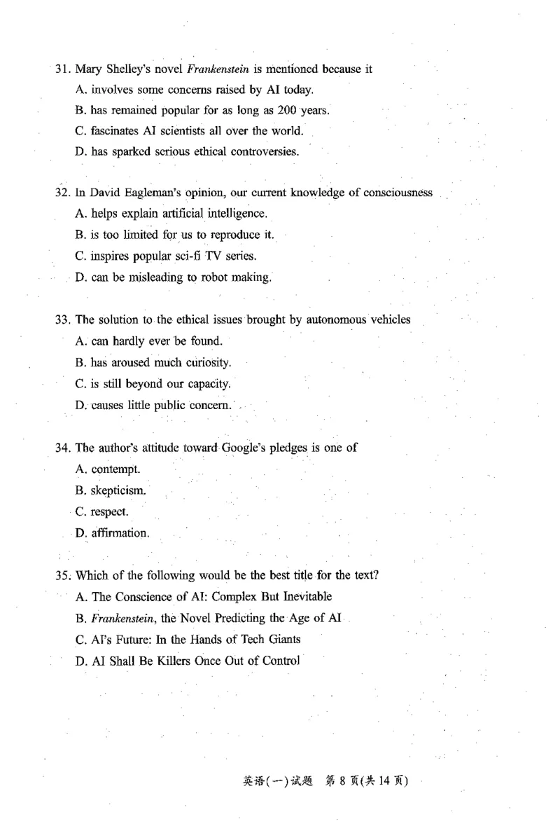 2019年考研英语一真题可复制搜索查词_考研英语真题（英一＋英二）_考研英语真题_考研英语一历年真题_❤️2.英语一2010-2026真题及解析_2010-2025考研英语一真题（PDF）