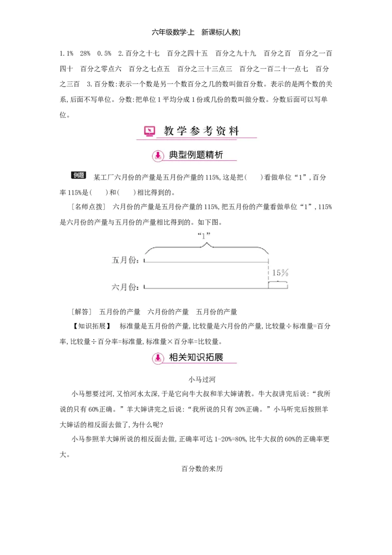 第6单元百分数（一）_小学数学人教版6年级上册_1课时详案