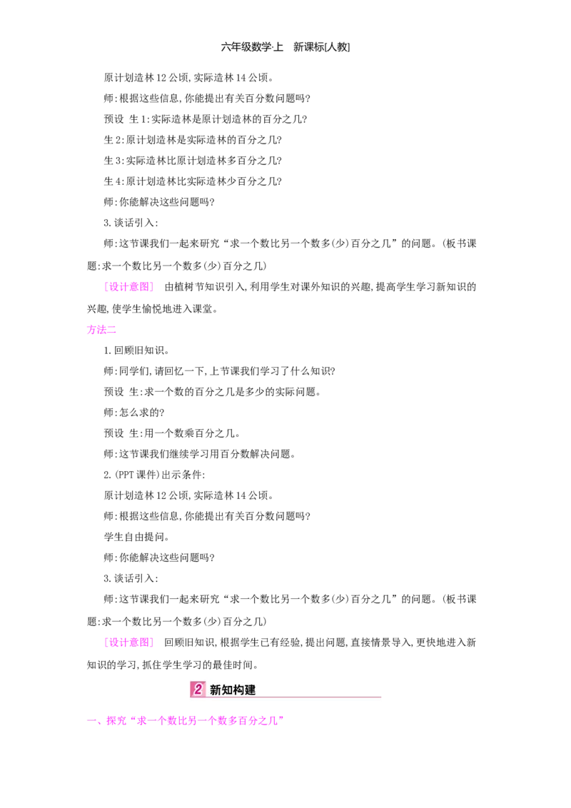 第6单元百分数（一）_小学数学人教版6年级上册_1课时详案