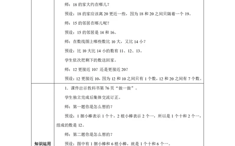 11～20_的认识_教学设计_小学数学人教版单独教案（1-6上下册）_《智慧教育教案》1-6上下册（25秋）_1-6上册_1年级上册（教案）2024秋新教材_第4单元