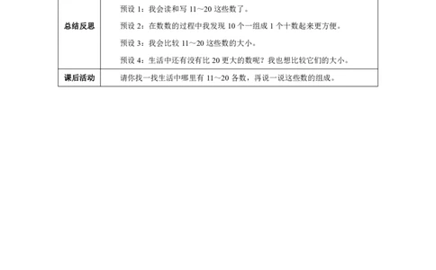11～20_的认识_教学设计_小学数学人教版单独教案（1-6上下册）_《智慧教育教案》1-6上下册（25秋）_1-6上册_1年级上册（教案）2024秋新教材_第4单元