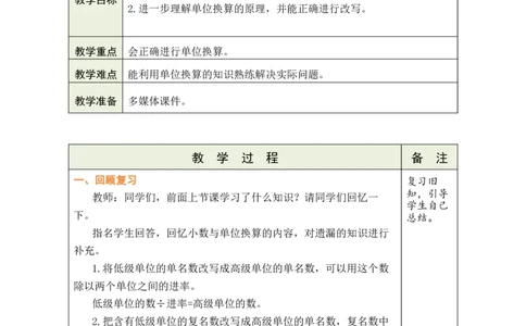 第10课时练习课_小学数学人教版单独教案（1-6上下册）_《绿卡图书教案》1-6下册（26春）_4年级下册（26春）_4小数的意义和性质