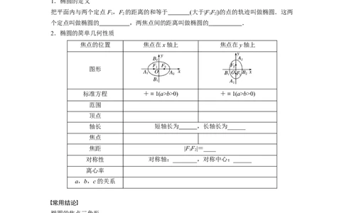 第8章　&sect;8.5　椭　圆_新高考复习资料_2024年新高考资料_一轮复习资料_完2024数学步步高大一轮复习（课件+讲义）_2024年高考数学一轮复习讲义（新高考版）_学生版在此文件夹_78
